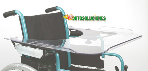 bandeja para silla de ruedas