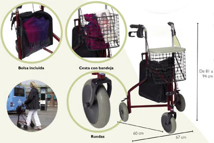 caminador 3 ruedas invacare