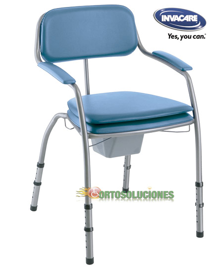 silla de ducha omega de invacare patas regulables 