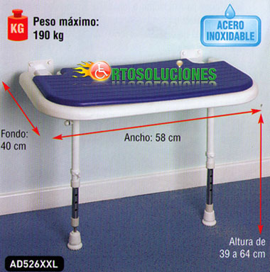 asiento abatible para ducha xxl