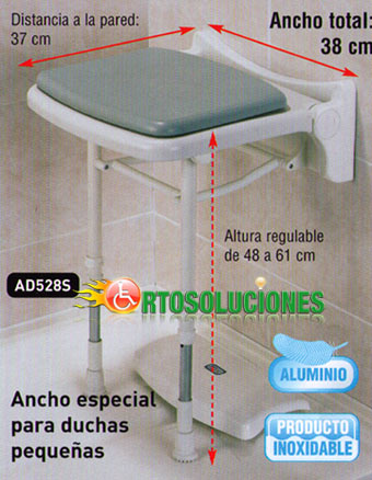 asiento abatible para duchas peque�as