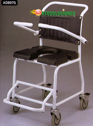 silla de ducha y wc con ruedas