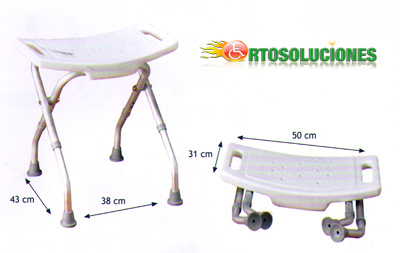 taburete para ducha plegable
