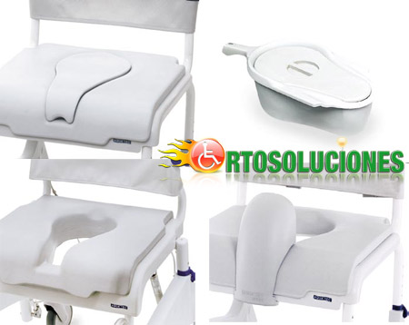 detalles silla de ducha invacare