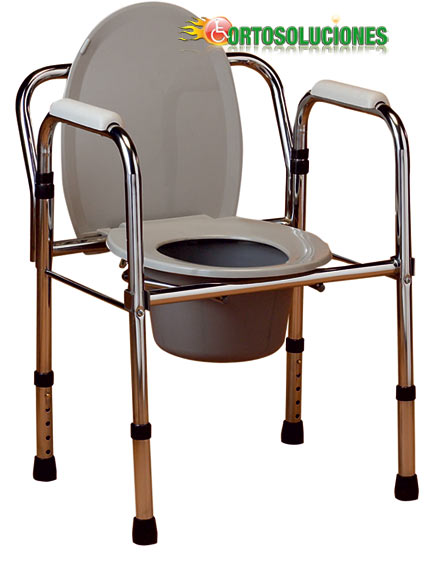silla inodoro plegable con cubeta 