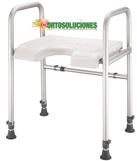 taburete de ducha con asiento en herradura 