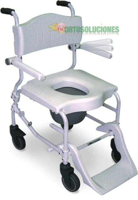silla de ducha con inodoro de aluminio 