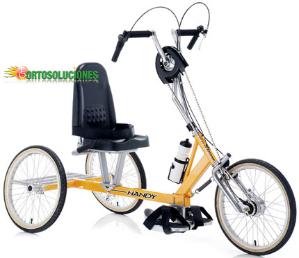 bicicleta minusvalidos handy asiento alto