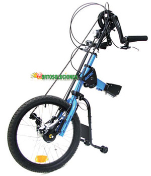 bicicleta para silla de ruedas