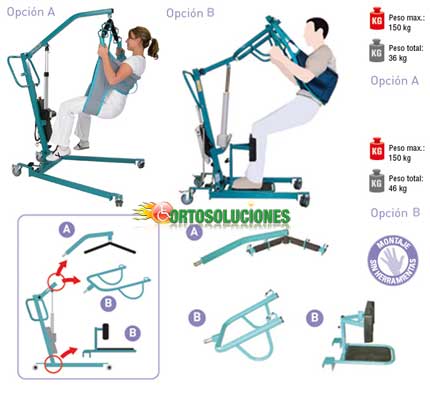 grua 2 en 1 elevacion y bipedestaci�n