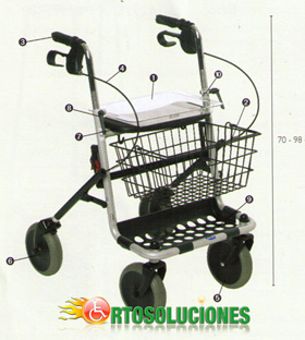 rollator aluminio banjo invacare