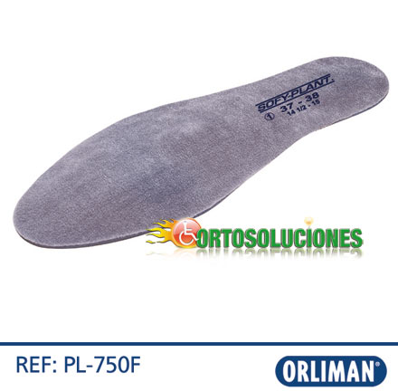 plantillas forrada con apoyo retrocapital orliman