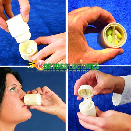pastillero triturador vasito agua 
