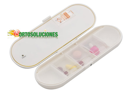pastillero con 37 alarmas diarias 