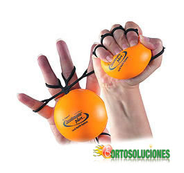 pelota para el esercizio de la mano con elasticos