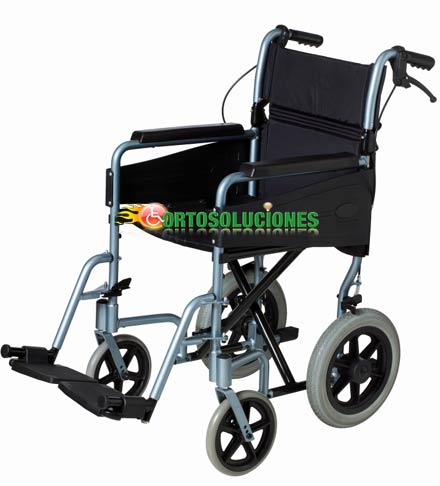 silla plegable manual con frenos aluminio