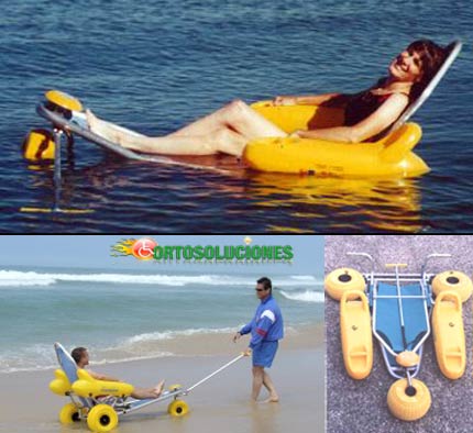 silla anfibia para la playa tiralo