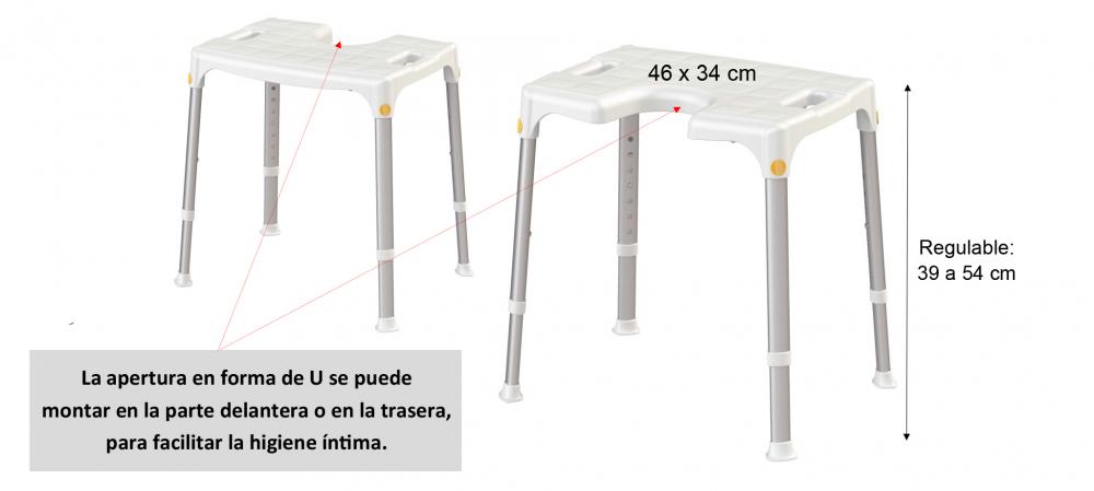 Taburete ducha SWIFT - Orto Soluciones