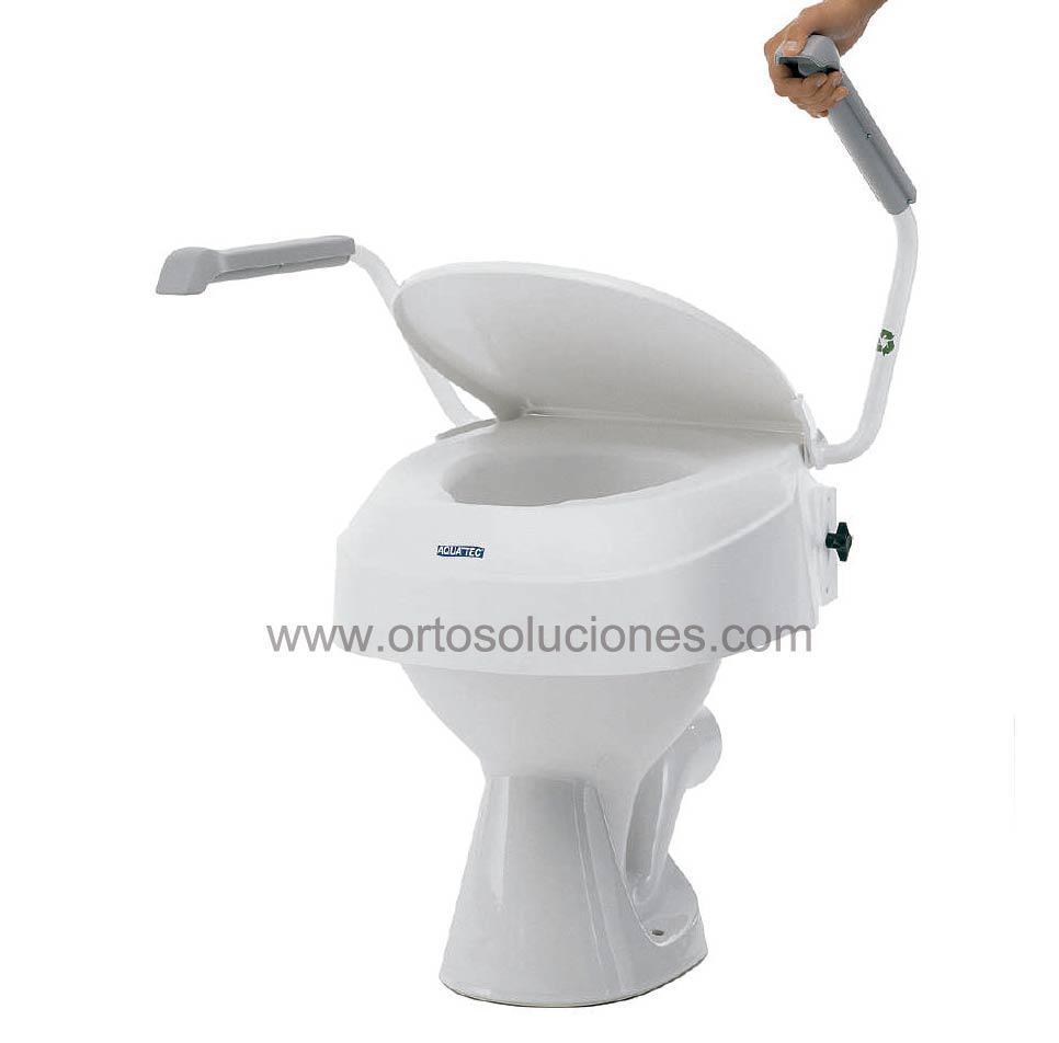 Elevador WC, Con tapa, 14 cm, Regulable, Blanco