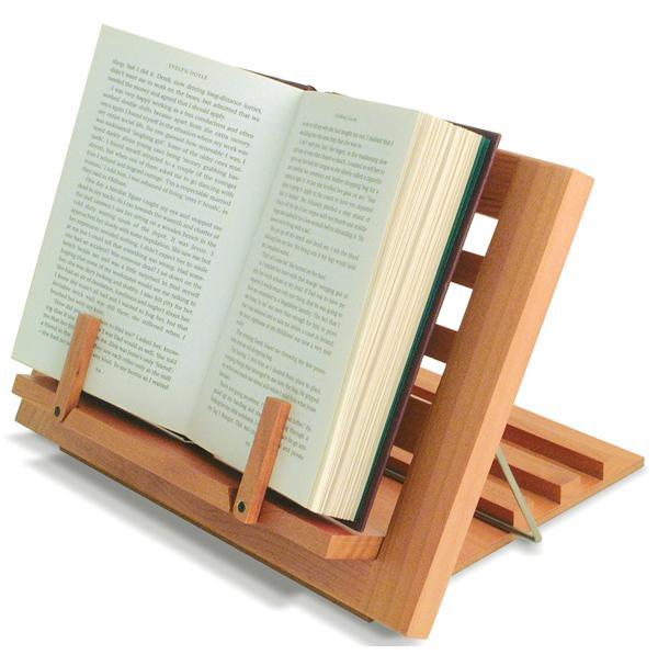 Atril porta libros de madera de pino 20 x 27 cm, soporte de libros  plegable, ideal para leer, estudiar, colocar libros de cocina