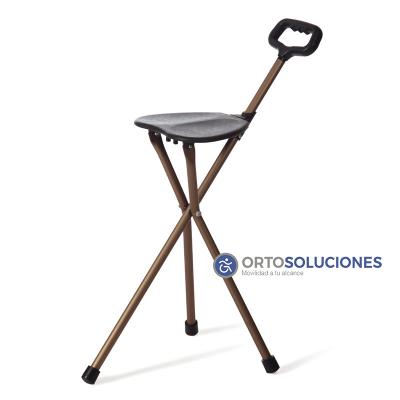 Bastón con asiento 3 patas