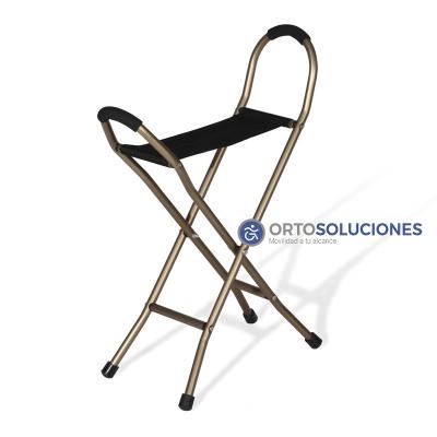 Bastón con asiento 4 patas