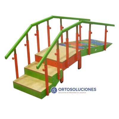 Escalera 3 peldaños con rampa Infantil 