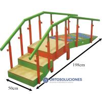 Escalera 3 peldaños con rampa Infantil 