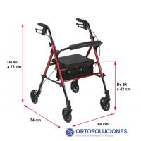 Rolator asiento regulable altura Hi Low AD152